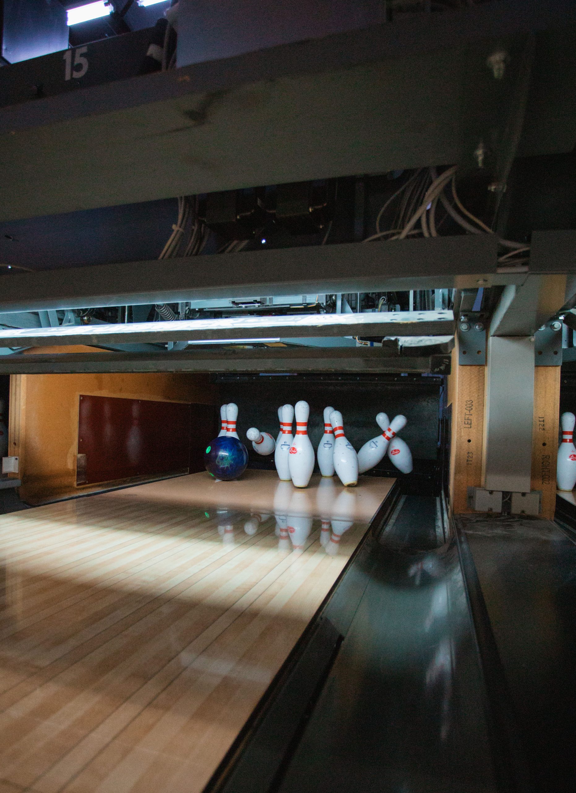 Family bowling together